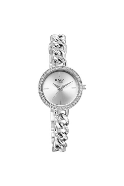 Titan Women's Analog Silver Dial Watch - 95288SM01