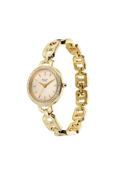 Titan Women's Analog Gold Dial Watch - 95305YM01