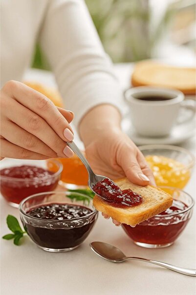 Jenisa 6-Piece Honeycomb Patterned Transparent Glass Jam Bowl Set – Breakfast Presentation Bowls