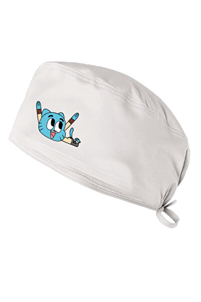 bonecim Șapcă chirurgicală pentru stomatolog cu tematică Gumball, șapcă pentr...