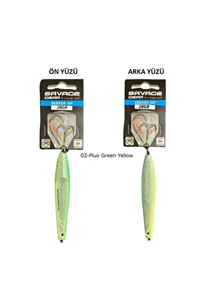 Savage Gear Seeker Isp jig Yem102mm 28g FLUO GREEN YELLOW