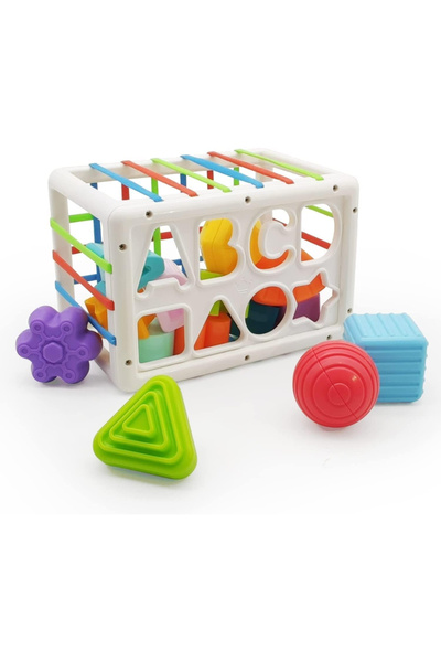 huanger - Baby Shape Sorter Learning Box With Alphabet Blocks