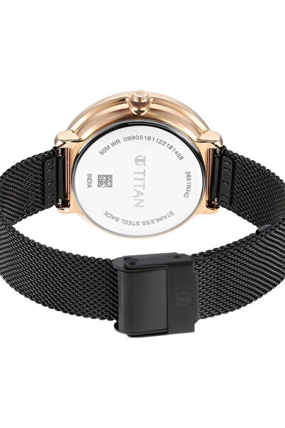 Titan Women's Analog Black Dial Watch - 2651KM03