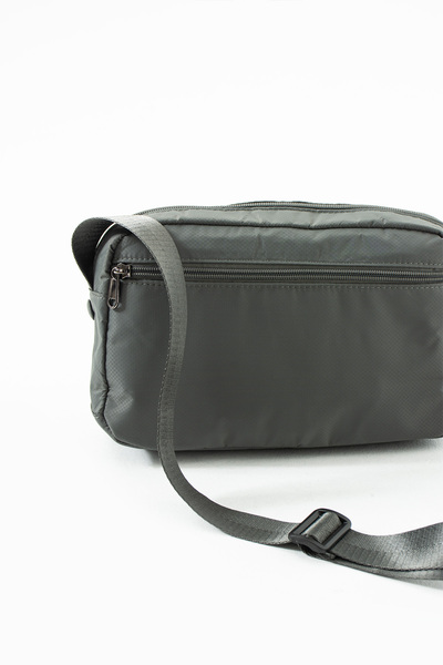 Sanmorris Women's 3-Eye Parachute Fabric Adjustable Crossbody Strap Black Shoulder Bag