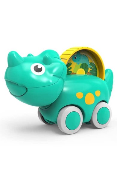 huanger -Baby Dinosaur Push And Pull Toy Car W/ Wheels-Green