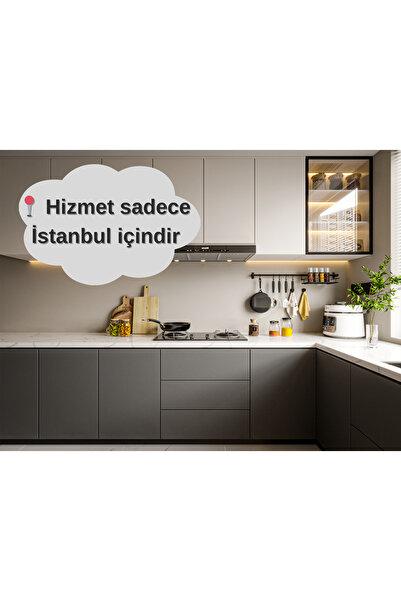 SadeceInterior MUTFAK DOLABI Ölçüye Özel (Alt: 200 cm + Üst: 200 cm)