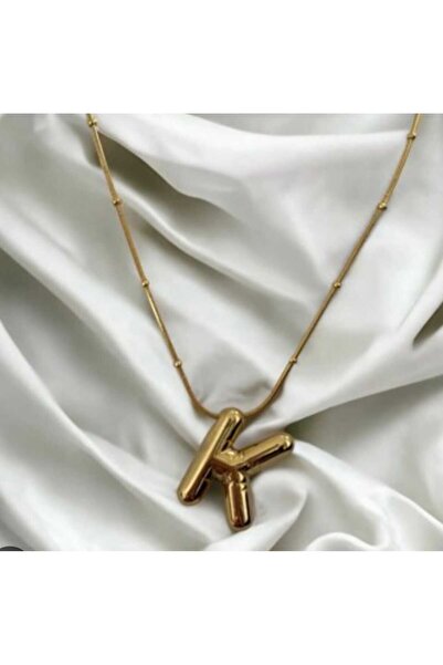 pure age Top Quality Embossed Balloon Letter Necklace