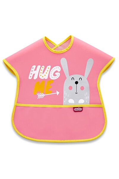 EASERA TİCARET Poly Oilcloth Large Baby Bib 029 Pink