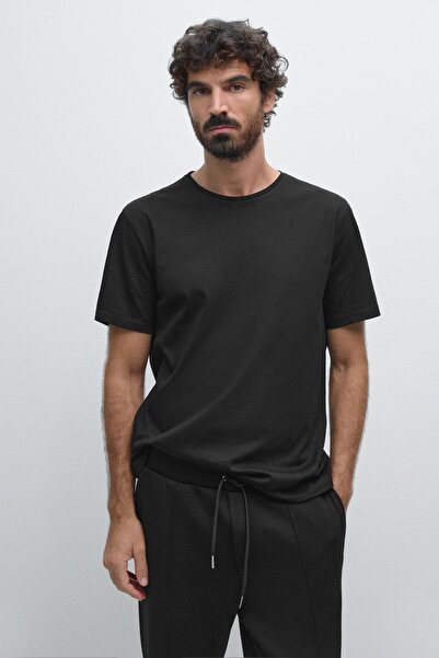 Massimo Dutti Bisiklet yaka regular fit t-shirt