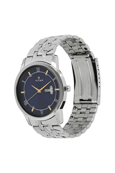 Titan Men's Analog Blue Dial Watch - 1774SM01