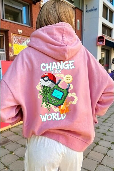 ArtYus Унісекс Change Your World Кольоровий спеціальний принт Бавовняний овер...