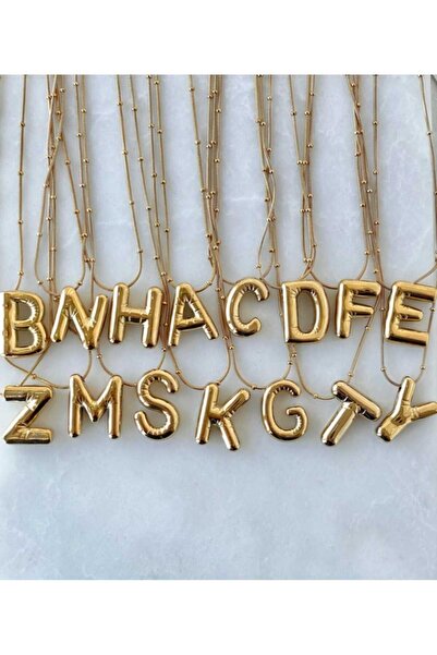 pure age Top Quality Embossed Balloon Letter Necklace