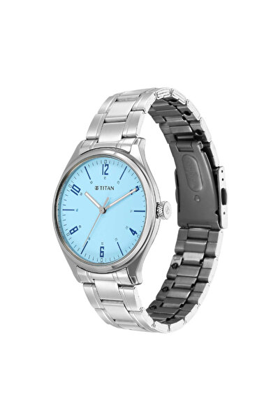 Titan Men's Analog Blue Dial Watch - 1802SM07