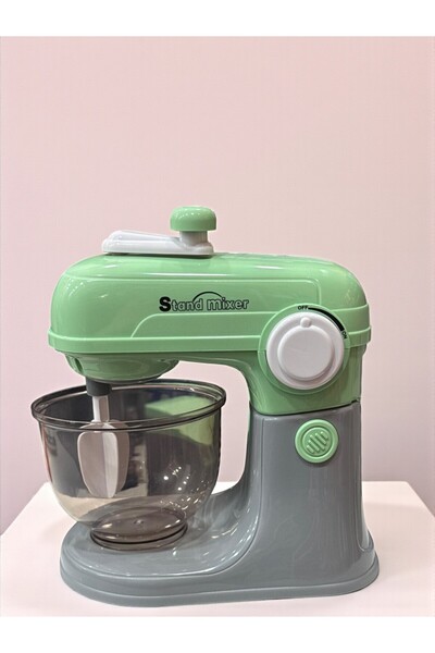 YILDIRIM OYUNCAK 22 cm Toy with Sound, 360 Degree Rotating Full Function Dough Kneading Machine, Dollhouse Kitchen Set