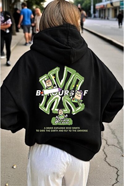 ArtYus Unisex Buzz NY Colorful Special cu imprimeu Cotton supradimensionat cu...