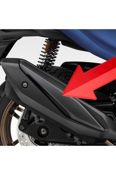 MotoExpress Honda Forza250 2023-2025 Üst Egzoz Muhafazası Koruması Kapağı Koyu Füme A