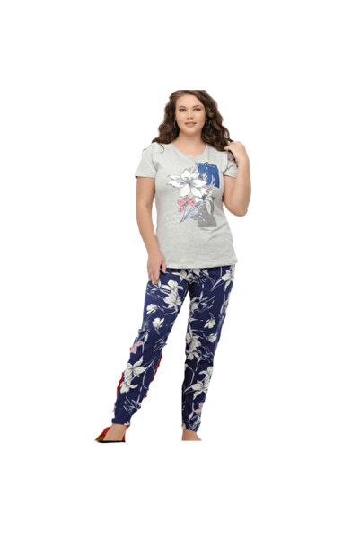 Generic بيجامة نسائية قطن اوفر سايز - PJ 991