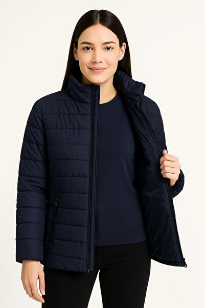 velmorafashion Velmora Bomber Mont Jacket -- Navy Blue -