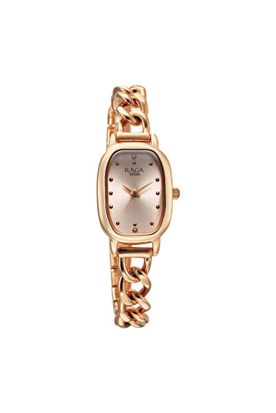 Titan Women's Analog Rose Gold Dial Watch - 95309WM01