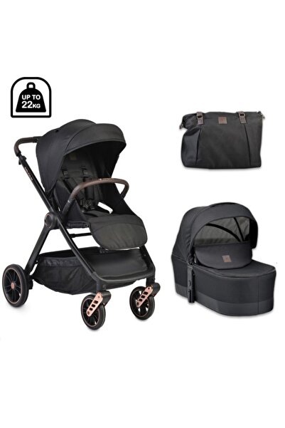 Cangaroo Καρότσι Macan 2 σε 1 μαύρο, συμπαγές πτυσσόμενο, συνιστώμενη ηλικία ...