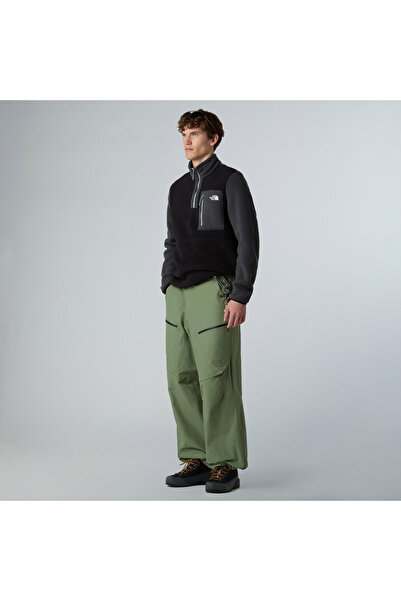 THE NORTH FACE Men's Yumiori Full Length Zippered Black Fleece Coat