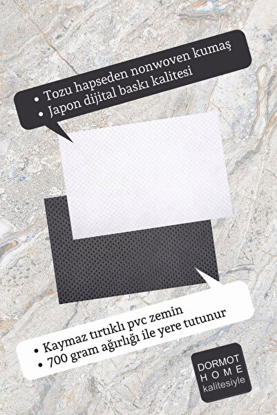 Dormot Yüksek Kaliteli Modern Dijital Baskı - İkizler Burcu Yazılı 70x45cm - Kapı Önü Paspası