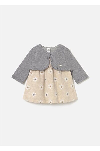 MAYORAL Kız Bebek Papatyalı Elbise Bej 2832