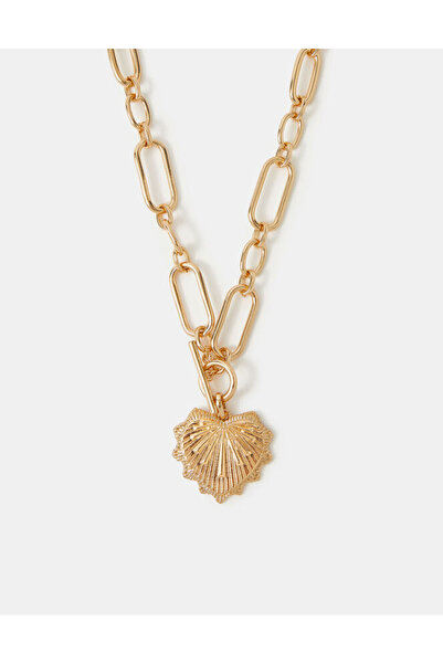 Accessorize SACRED HEART PENDANT NECK Gold