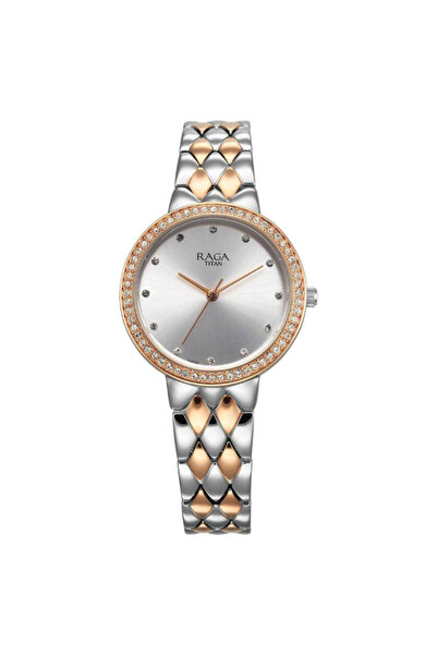 Titan Women's Analog Silver Dial Watch - 95282KM01