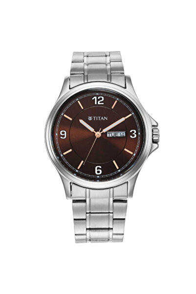 Titan Men's Analog Brown Dial Watch - 1870SM02