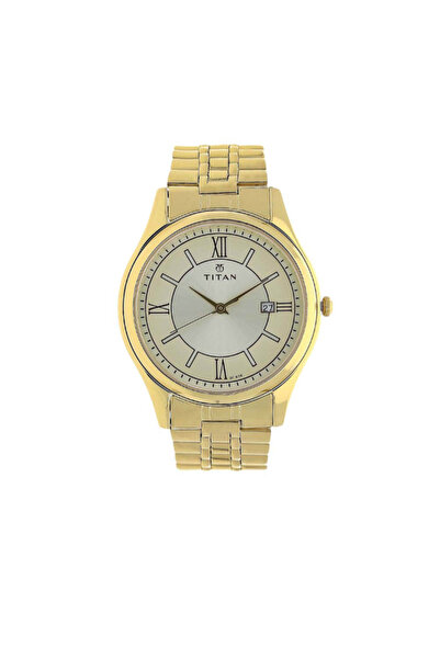 Titan Men's Analog Gold Dial Watch - 1713YM03