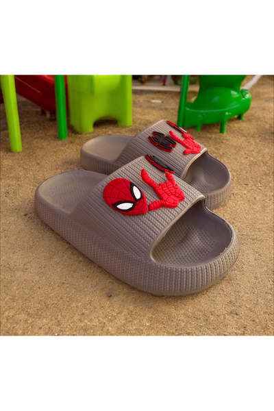 Tekin Ayakkabıcılık Spiderman Fancy Boy's Slippers.Garden Beach Slippers Suitable for Daily Use