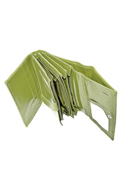 Qian Xun Women's Wallet, Leather, Light Green, Qianxilu