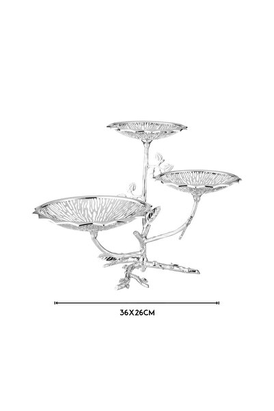 Dania Luxury metal serving stand with a botanical design - a touch of elegance to your table