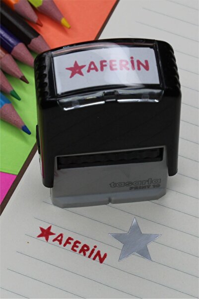 tasarla PRINT10 Yıldızlı Aferin Kaşesi – Öğrenci Teşvik Damgası, Öğretmen Kaşesi