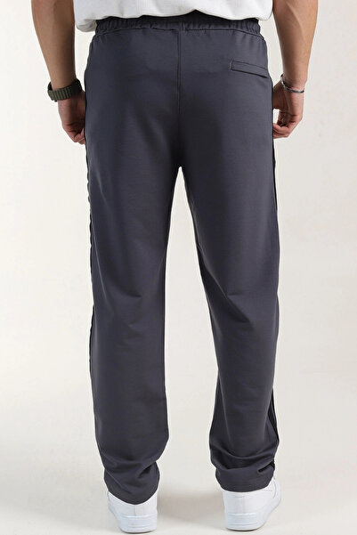 EXSPORT Συμπαγές φούτερ με 2 λωρίδες με φερμουάρ και ίσιο πόδι