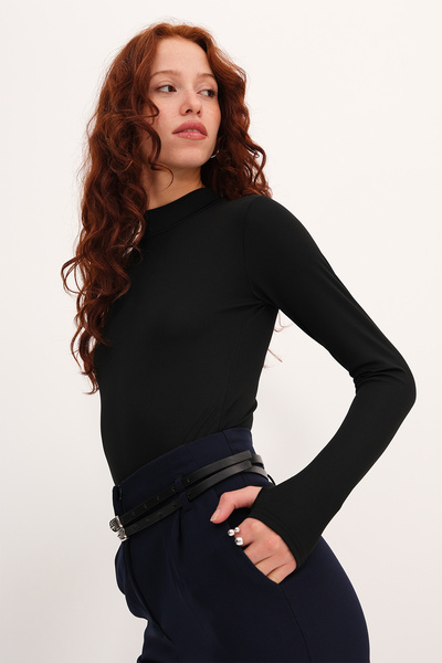 Addax High Neck Long Sleeve Bodysuit Z2210