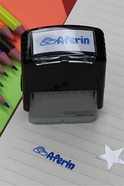 tasarla PRINT10 Bulutlu Aferin Kaşesi – Neşeli Öğrenci Ödül Kaşesi, Motivasyo...