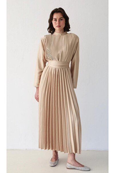 HENZA PİLİSELİ SATEN ELBİSE