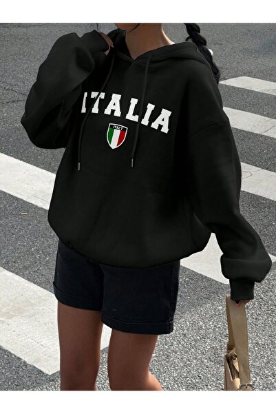 Touz Moda Italia Printed Hooded Sweatshirt Hoodie