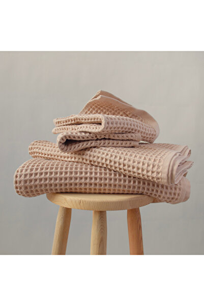 Püskül Tekstil Luxury 4-Piece Waffle Weave Towel Set (2 Bath + 2 Hand), 100% Cotton Quality Quick-Drying Towels