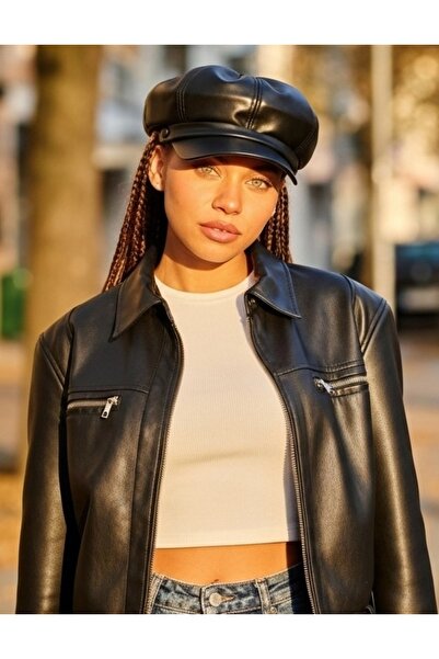 Bheka Concept قبعة كابتن جلدية عصرية