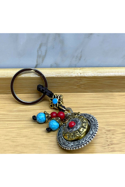 RiverWorld River World Keychain Wheel of Fortune Mantra