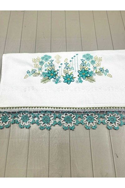 Peacock Handmade, Handcrafted Guipure Embroidered Towel 50X90 Premium Cotton ...