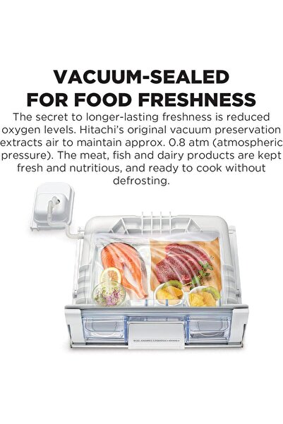 HITACHI French Door Bottom Load 720 Litres Refrigerator Black RWB720UK04GBK