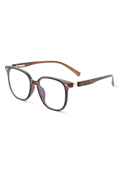 Angel Eyes Blue Light Protection Brown Frame Clear Lens Computer Glasses