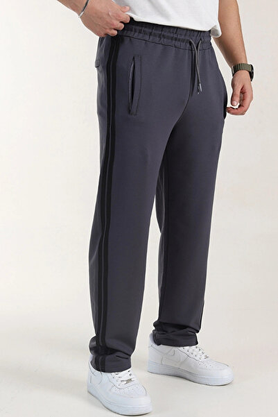 EXSPORT Συμπαγές φούτερ με 2 λωρίδες με φερμουάρ και ίσιο πόδι