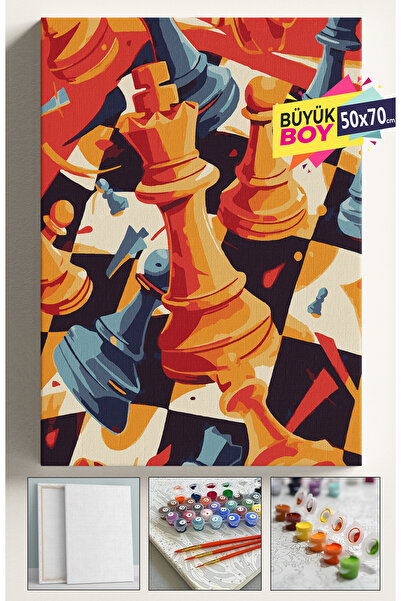 Genel Markalar Sayılarla Boyama Seti Numaralı Tuval Fırça Boya Dahil Kasnaklı...