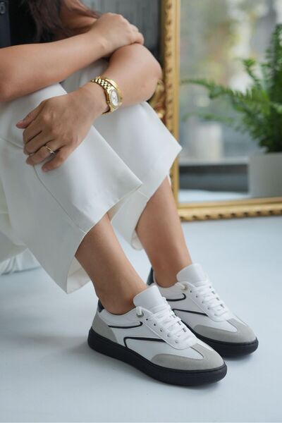 Elvin Shoe Γυναικεία λευκά αθλητικά παπούτσια Vena, καθημερινά αθλητικά παπού...