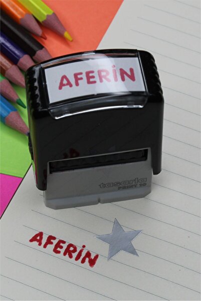 tasarla PRINT10 Aferin Kaşesi – Öğretmen Motivasyon Damgası